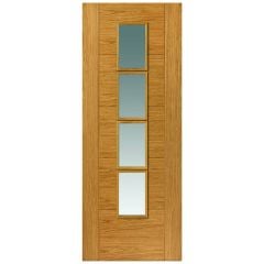 JB Kind Bela Oak Glazed Internal Door 1981x838x35mm - OBEL29