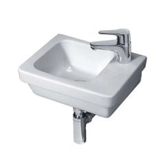 Essential IVY Slimline Basin Only 360mm Wide Right Handed 1 Tap Hole White - EC7009