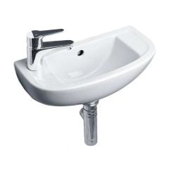Essential LILY Handrinse Basin Only Left Handed 450mm Wide 1 Tap Hole - EC1012