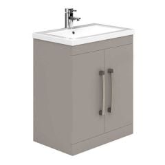 Essential NEVADA Floor Standing Washbasin Unit + Basin 2 Door 800mm Wide - Cashmere - EFP301CA