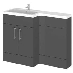 Essential NEVADA L Floor Standing Washbasin Unit + Basin Left Hand Grey - EFP309GR