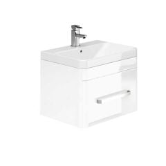 Essential VERMONT 800mm Wall Hung 1 Drawer Unit + Basin - White - EFP403WH