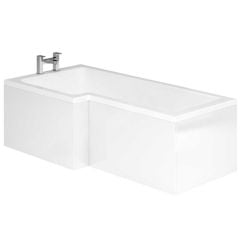 Essential VERMONT MDF L Shape Showerbath Front Bath Panel 1700mm Wide - White - EF414WH