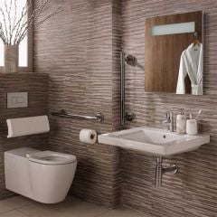 Ideal Standard CONCEPT FREEDOM Ensuite DocM Pack 600mm Basin And 750mm Projection Wall Hung Toilet Pan - S6402AA