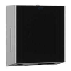 KWC DVS Exos Black Glass Front Paper Towel Dispenser EXOS600B - Stainless Steel - 201.0000.030