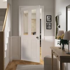 Deanta Eton White Primed Glazed Internal Door 2040x726x40mm - 40ETOGWHP726