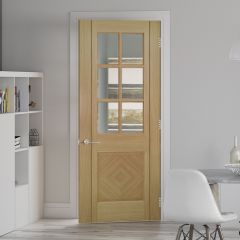 Deanta Kensington Prefinished Oak Bevelled Glaze Internal Door 2040x726x40mm - 40KENSGBX726FSC
