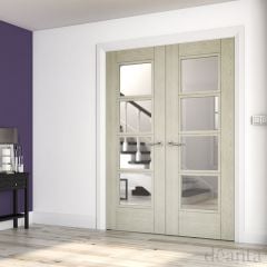 Deanta Montreal Light Grey Ash Glazed Internal Door 2040x726x40mm - 40MONGLX726FSC