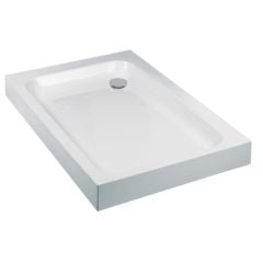Just Trays Ultracast Rectangular Shower Tray; 1400x900mm; 4 Upstands; White - A1490140