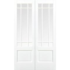 LPD Downham 9L Glazed Primed White Internal Door 1981x1372x40mm - WFPRSDOWCG54