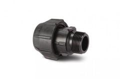 Polypipe MDPE 3/4" Polyfast imperial male iron x PE coupler - BWM49034