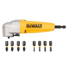 DEWALT DT70619T Impact Rated Right Angle Drill Attachment & 8 Bits - DEWDT70619T