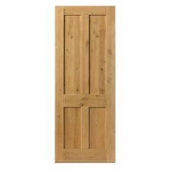 JB Kind Rustic Oak 4 Panel Internal Door 1981x838x35mm - RO4P29