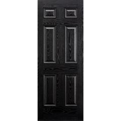 LPD Colonial 6P Pre-Finished Black GRP External Door 1981x838x44mm - GRPCOLBLA33