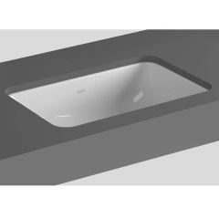 Vitra S20 38cm Under Counter Basin Square, 0 Tap Hole - Basin Only