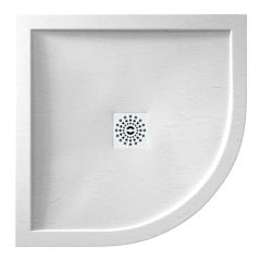 April Waifer Quadrant Slate Effect Shower Tray 900mm - White - 586/000