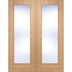 LPD Vancouver Pair Pre-Finished Oak Internal Door 1981x1372x40mm - OPRSVANGL54