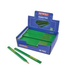 Faithfull Carpenter's Pencils Display - Green / Hard (80) - FAICPDISPG80