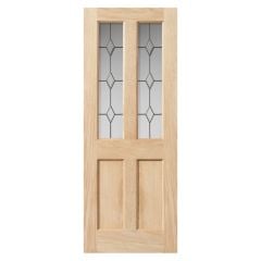 JB Kind Churnet Oak Glazed Internal Door 1981x838x35mm - OCHUDL29