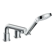 hansgrohe Talis S 3-Hole Rim-Mounted Single Lever Bath Mixer With Secuflex - 72416000