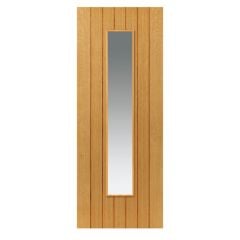 JB Kind Cherwell Oak Glazed Internal Door 1981x686x35mm - VOCHE23G