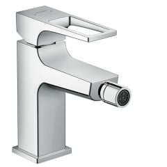 hansgrohe Metropol Single Lever Bidet Mixer With Loop Handle And Push-Open Waste - 74520000
