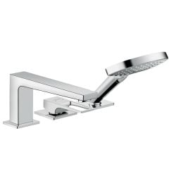 hansgrohe Metropol 3-Hole Rim-Mounted Single Lever Bath Mixer With Loop Handle And Secuflex - 74550000