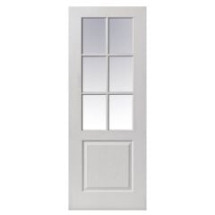 JB Kind Faro White Glazed Internal Door 1981x686x35mm - CAPFAR23