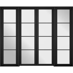 LPD Soho W8 Primed Black Internal Room Divider 2031x2478mm - W8SOHOBLA