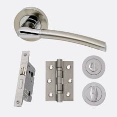 LPD Mercury Essential Bathroom Door Handle Pack - Chrome & Nickel - HARDMERPRI