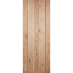 LPD Solid Oak Ledged Unfinished Internal Door 1981x686x40mm - NOSRUS27
