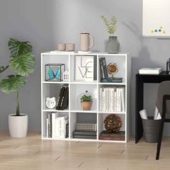 HOMCOM 915mm 3-tier Bookcase With Shelves - White - 833-422WT