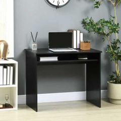 HOMCOM Computer Desk With Storage - Black - 836-046BK