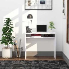 HOMCOM Computer Desk With Storage - White - 836-046WT