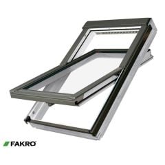 FAKRO FTW-V P2 02 55x98 White Acrylic Coated Pine Centre Pivot Window - 879F02 - 879F02