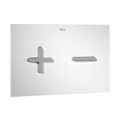 Roca PL6 Dual Flush Plate - White/Chrome - 890085005