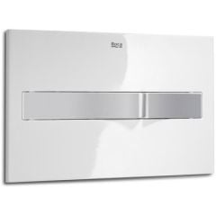 Roca PL2 Dual Flush Plate - White/Chrome - 890096005