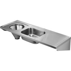 KWC DVS Hospital Pattern Disposal Sink with Top Inlet Right Hand Drainer G22027R - 207.0000.073