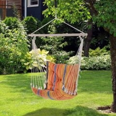 Outsunny Outdoor Hanging Hammock Cushioned Chair - Orange - 84A-015OG