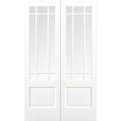 LPD Downham 9L Glazed Primed White Internal Door 1981x1524x40mm - WFPRSDOWCG60