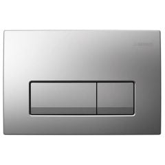 Geberit Delta51 Dual Flush Plate Glass Chrome - 115.105.21.1