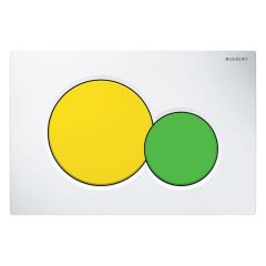 Geberit Sigma01 Flush Plate For Dual Flush White / Yellow / Green - 115.770.LA.5