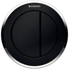Geberit Flush Button Type10 12Cm/15Cm Dual Flush Black / Gloss Chrome / Black - 116.055.KM.1