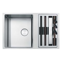 Franke Box Centre 1.5 Bowl Undermount Kitchen Sink with Accessories BWX 120-41-27 - Stainless Steel