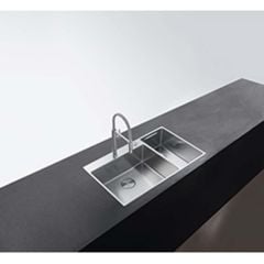 Franke Box Centre 1.5 L/H Small Bowl Stainless Steel Kitchen Sink BWX 220-54-27 - Stainless Steel - Lifestyle