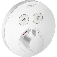 hansgrohe Showerselect S Thermostat for Concealed Installation for 2 Functions Matt White - 15743700