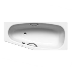 Kaldewei Mini Star 1570x750mm  Left Handed Bath with 2TH Full Anti-Slip Grip Holes & Easy Clean 837 - Alpine White - 225326093001
