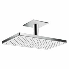hansgrohe Rainmaker Select Overhead Shower 460 1Jet EcoSmart 9 L/Min with Ceiling Connector - White/Chrome