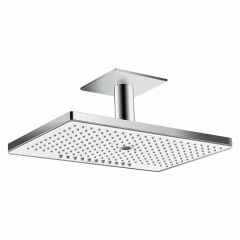 hansgrohe Rainmaker Select Overhead Shower 460 3Jet EcoSmart 9 L/Min with Ceiling Connector - White/Chrome - 24016400