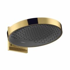 hansgrohe Rainfinity Overhead Shower 360 1Jet with Wall Connector - Polished Gold Optic